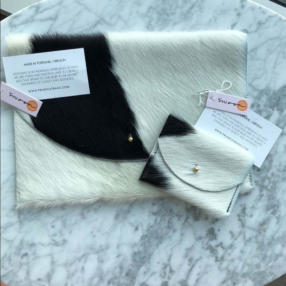 Prime Cut cowhide clutch and card holder